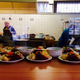 Plates of salad that accompany meals are pre-prepared at Bar Sady.